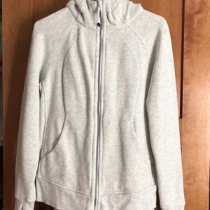 NWOT heathered grey lululemon scuba hoodie
